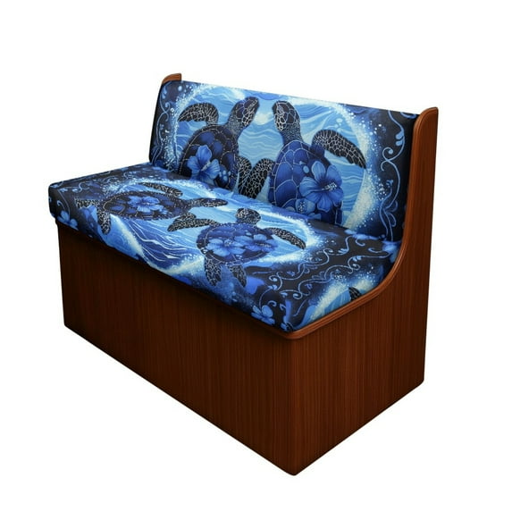 Kuiaobaty Soft RV Dinette Cushions Covers for Travel Trailer Couch Camper Cushion Covers Hibiscus Flower Sea Turtle Pattern Camper Seat Covers Dinette Booth Sofa Slipcovers Accessories