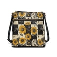 thumbnail image 1 of Kuiaobaty Sunflower Bee Plaid Print Crossbody Bag for Women, Lightweight Casual Vegan Leather Sling Purse with Smooth Zipper, Multi Pocket Travel Shoulder Handbag, Waterproof Hobo Bag Crossbody, 1 of 7