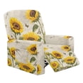 thumbnail image 1 of Kuiaobaty Sunflower Butterfly Print Recliner Couch Cover for Pets Breathable Reclining Sofa Slipcover Durable Recliner Chair Cover with Side Pocket Washable Reclining Slipcover Nonslip, 1 of 8