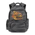 thumbnail image 1 of Kuiaobaty Truck Print Backpack for Boys 8-12 Ink Splashed Print Backpack with Bottle Holder Lightweight Bookbags Laptop Bag for School, 1 of 7