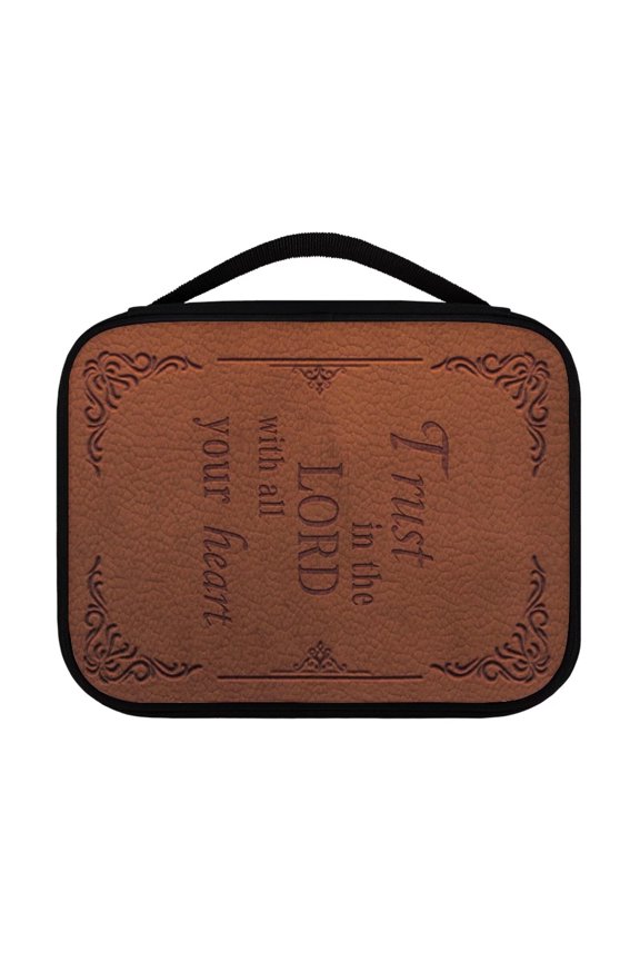 Washable Women Bible Bag for Church Multi-function Scriptures Bible Handbags with Handle Zippered Pocket Wear-Resistant