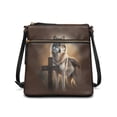 thumbnail image 1 of Kuiaobaty Wolf Cross Print Crossbody Bag for Women Trendy, Multi Pockets Vegan Leather Messenger Purse with Adjustable Strap, Sturdy Waterproof Sling Handbag Crossbody for Travel, 1 of 7