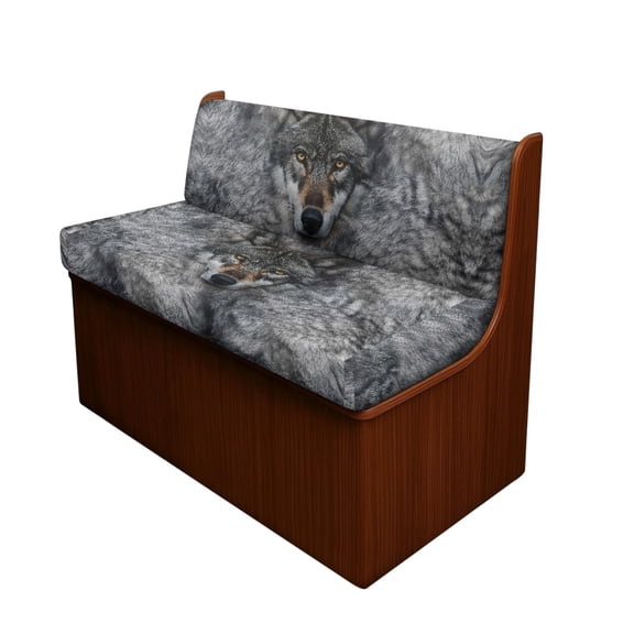 Kuiaobaty Wolf Grey Pattern Anti-Slip RV Dinette Cushions Covers Couch Cushion Slipcovers RV Sofa Seat Slipcovers Sofa Slipcovers Accessories Universal Fit RV Camper Car Bench