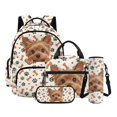 thumbnail image 1 of Kuiaobaty Yorkshire Terrier Print Backpack and Lunch Bag Set for Girls Boys Paw Bone Print Backpack and Pencil Case Set Portable Insulated Lunch Box with Water Bottle Sleeve for School, 1 of 6