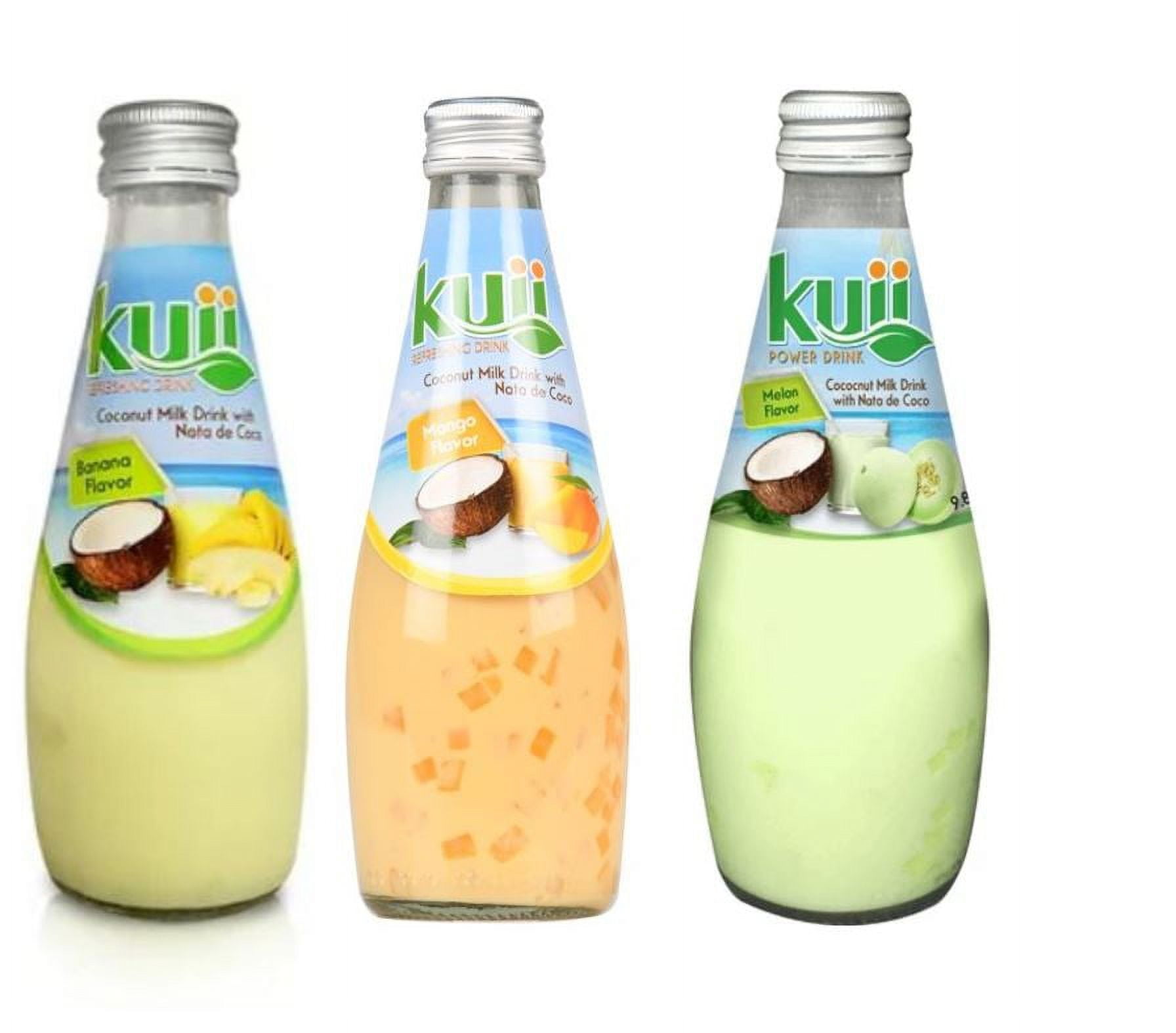 Kuii Coconut Milk Drink, Variety Pack 9.8 fl oz Bottles, Quantity of 3