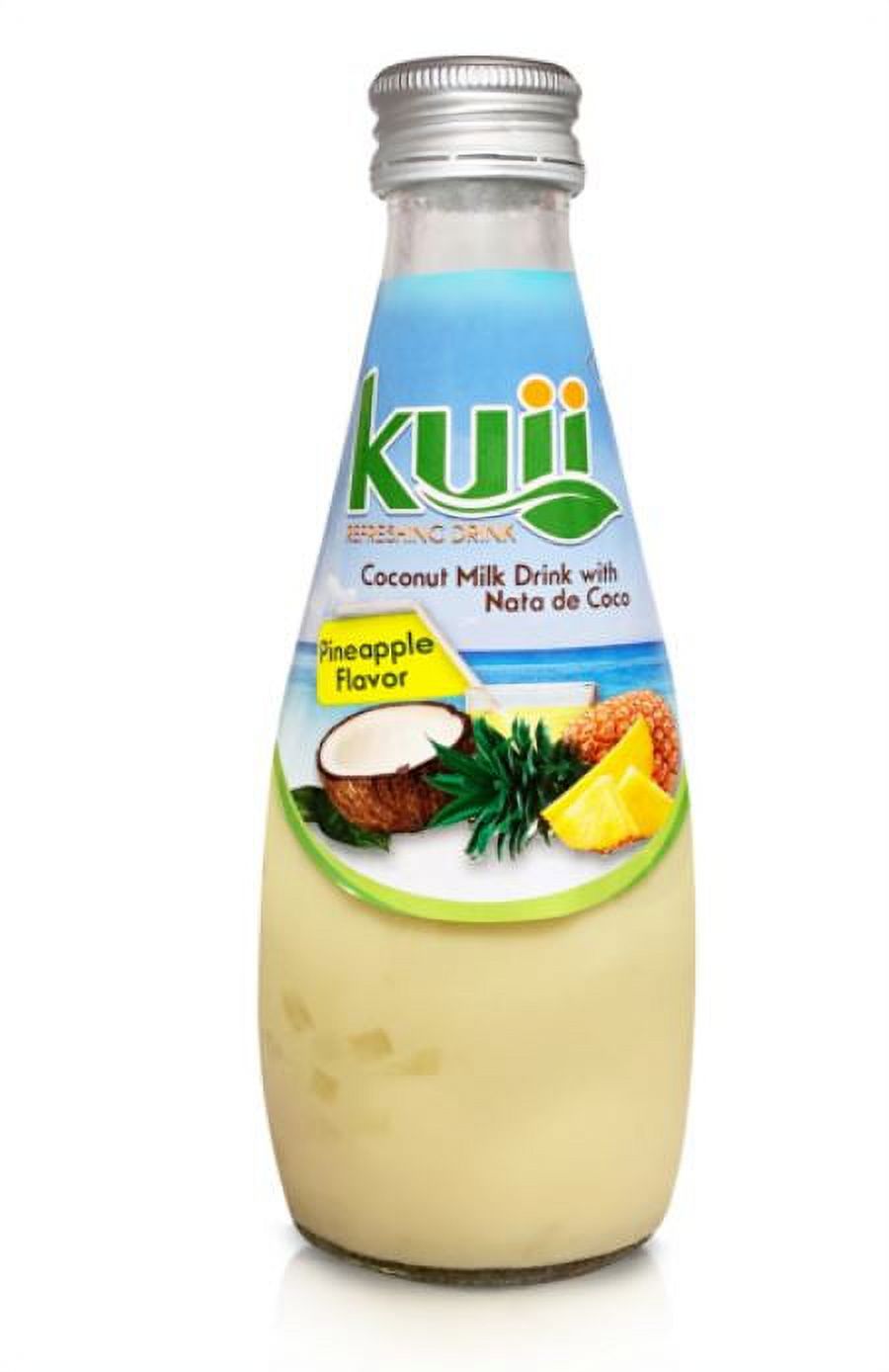 Kuii Coconut Milk Drink with Nata de Coco Pineapple Flavor 9.8 fl oz