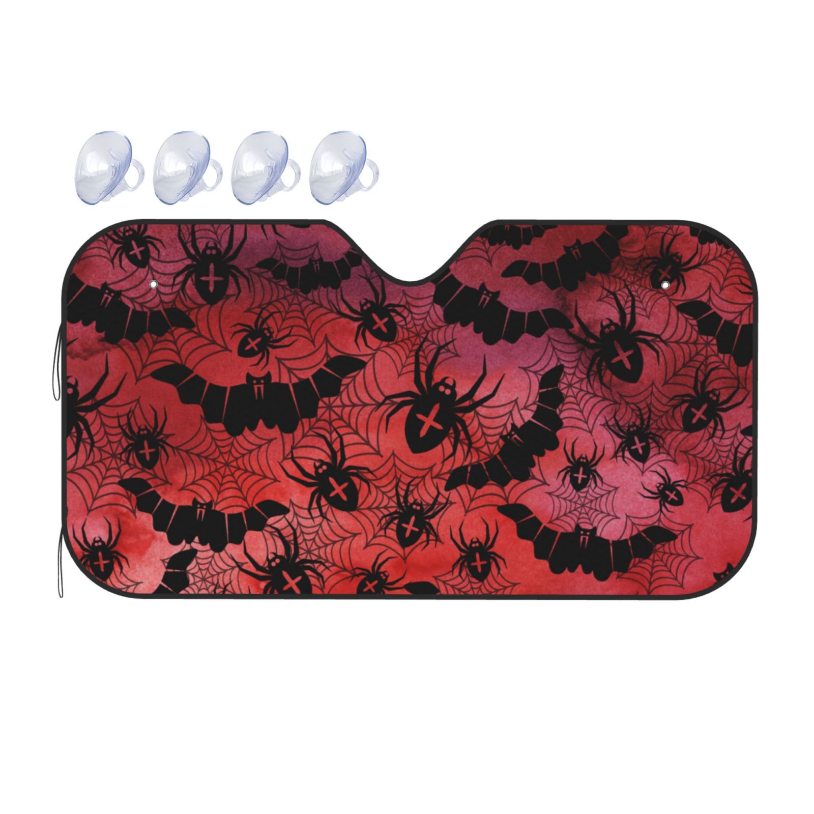 Kuilepa Bats And Spiders Print Front Windshield Sun Shade-Folding Auto ...