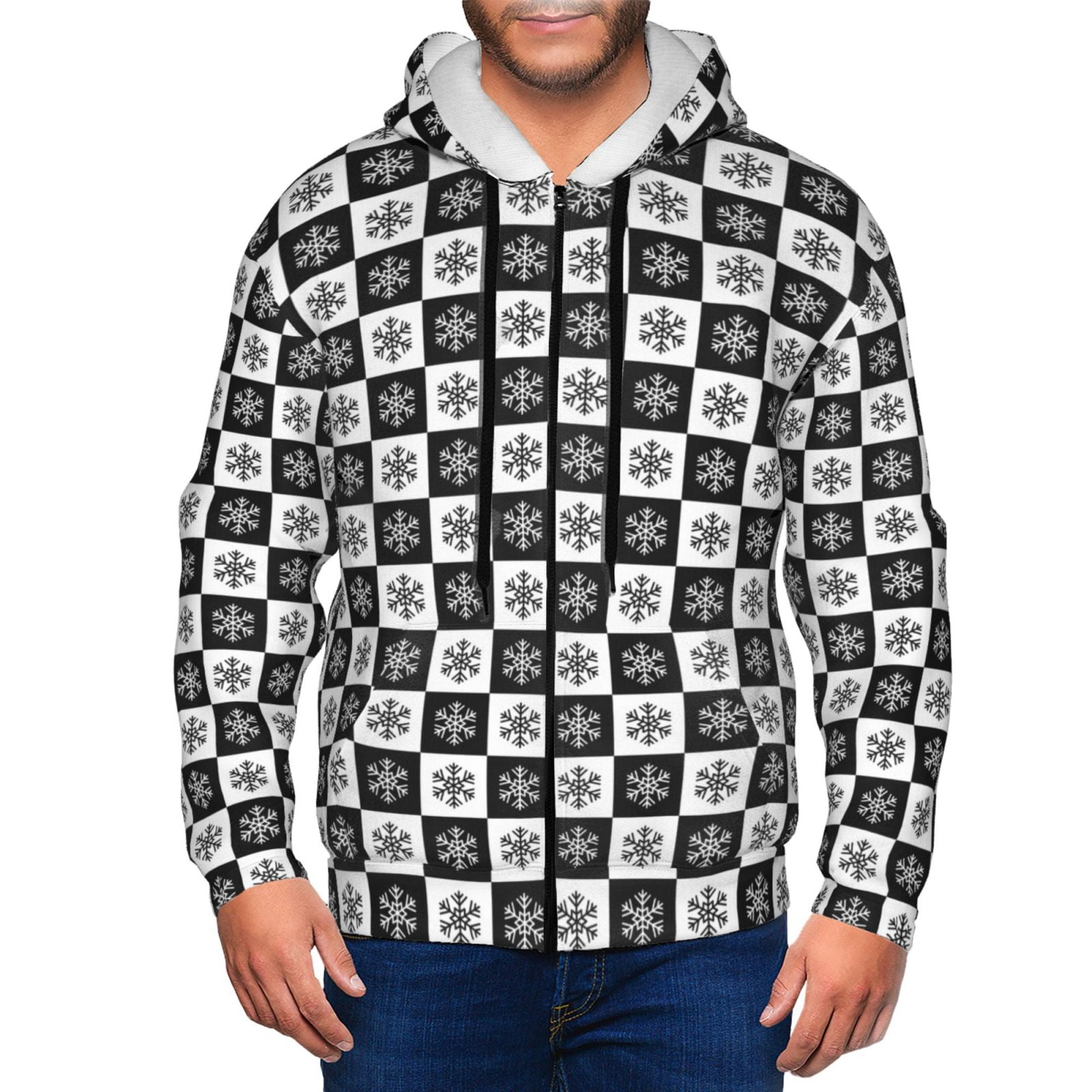 Checkerboard sleeve hoodie deals
