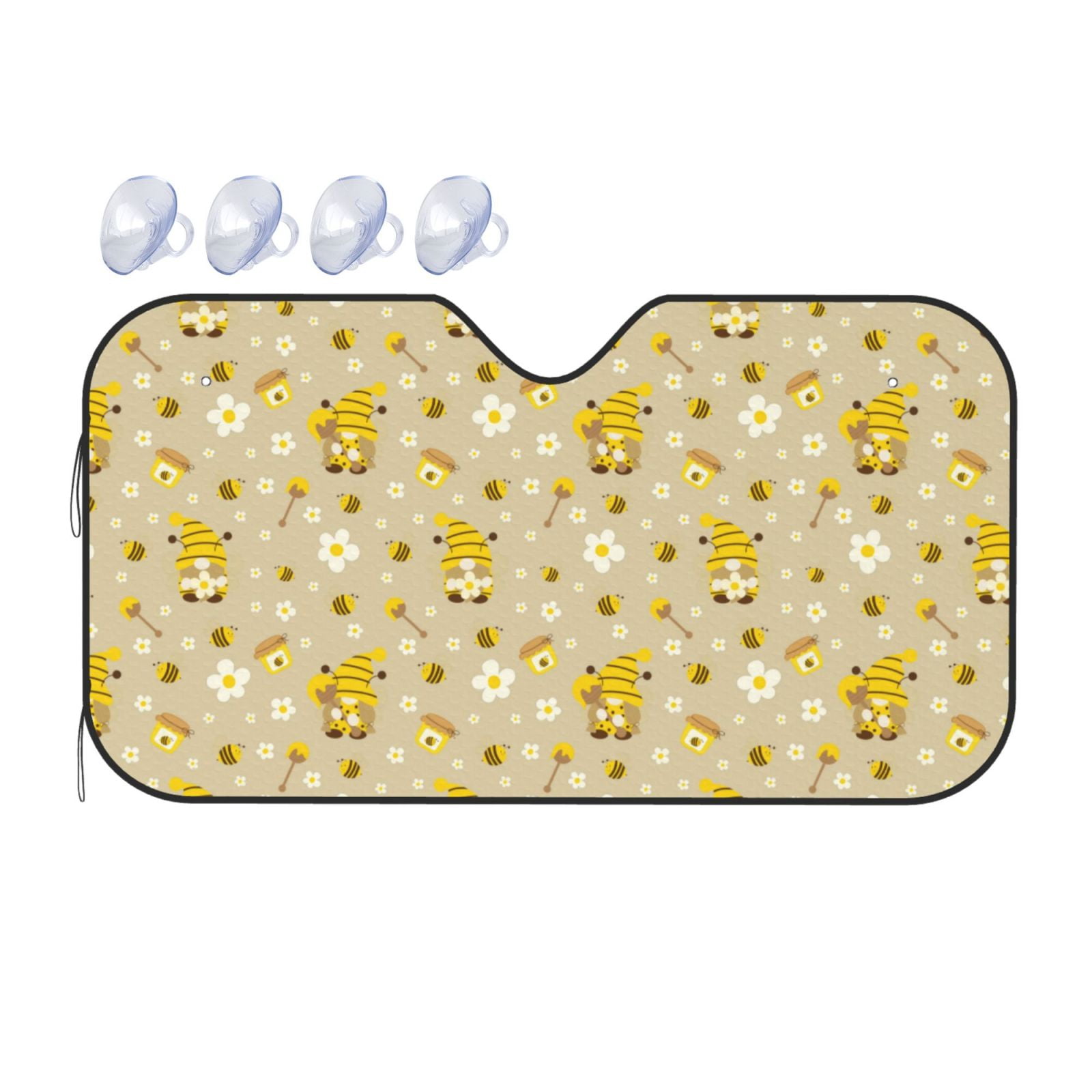 Cute Coffee Pattern Print Car Sun Shade