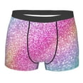 Kuilepa Fun Rainbow Pink Print Mens Boxer Briefs Moisture Wicking