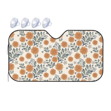 IClover Cartoon Eyes Car Sun Shade – 59x33.5 Inch, Foldable, Metallic Reflective, Fits All Cars & SUVs, UPC 636431868515