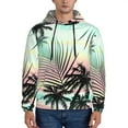 Kuilepa Tropical Summer Palm Print Hoodies Pullover Hooded Sweatshirt Hoodies with Big Pockets