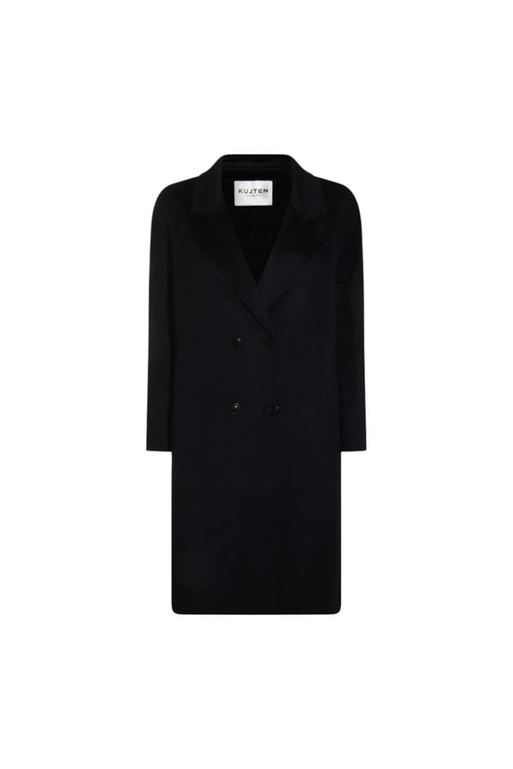 Tailored Long Double-Breasted Coat With Notched Lapel (Women's)
