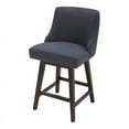thumbnail image 1 of Kuka Home 26"H Swivel Modern Fabric Counter Stool in Blue, 1 of 11
