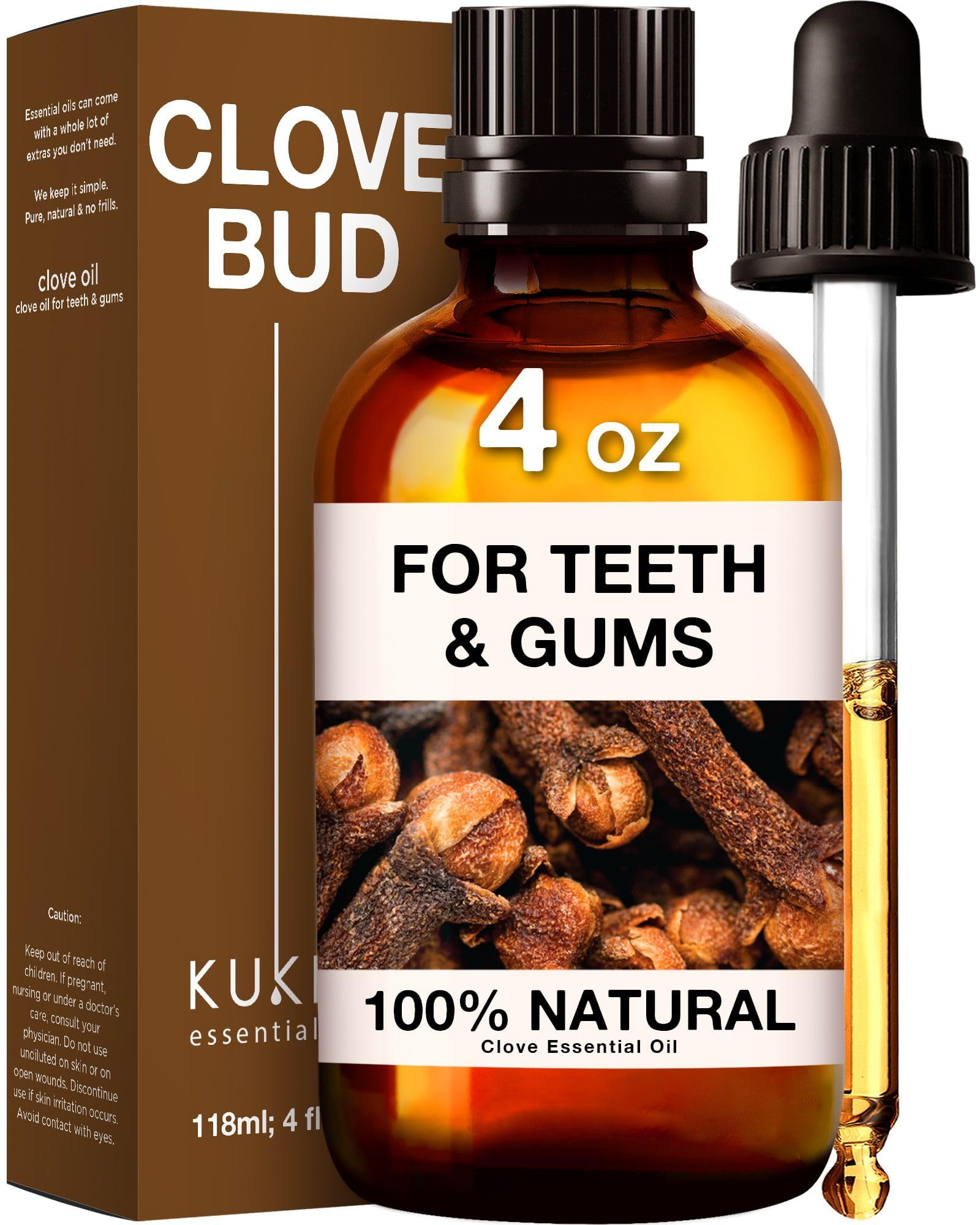 Kukka Clove Oil for Oral Care, Teeth & Gums Cloves Oil Natural Clove Essential Oil for Oral