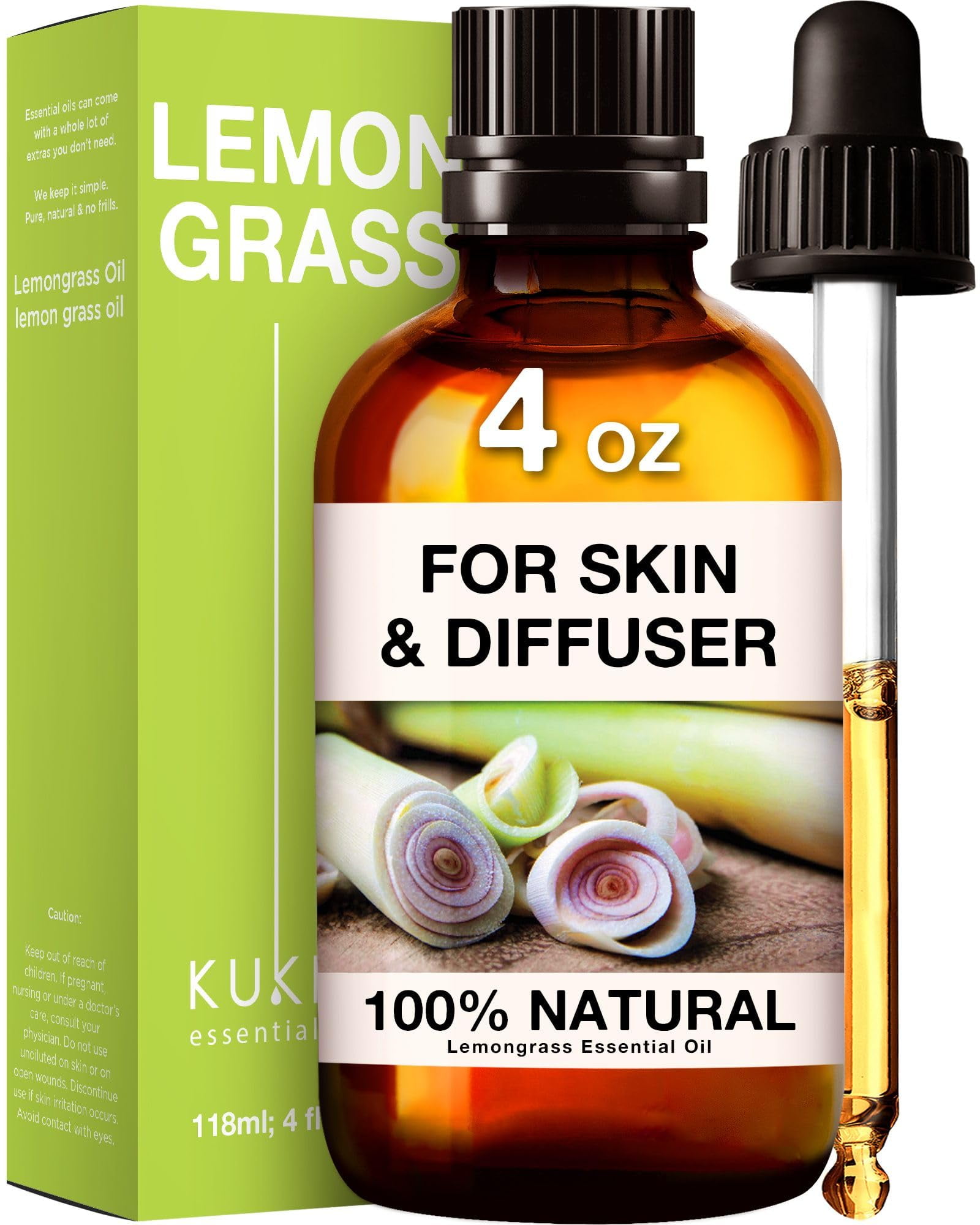 Kukka Lemongrass Essential Oil for Diffuser 100 Natural Essential
