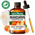 thumbnail image 1 of Kukka Mandarin Essential Oil with Aromatherapy Stone - 100% Pure Sweet Citrus Scent for Skincare, Diffuser, Massage & DIY Blends - 4 fl oz, 1 of 6