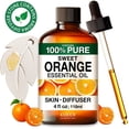 thumbnail image 1 of Kukka Orange Essential Oil with Aromatherapy Stone - 100% Pure Zesty Citrus for Diffuser, Skincare, DIY & Outdoor Sprays - 4 fl oz, 1 of 6