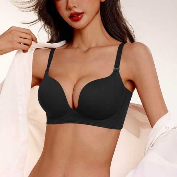 Kukoosong Balconette Bras for Women Fashion Plus Size Women's Thin Bra without Rims Gathering Breathable Underwear Daily Bras, Sizes S