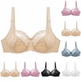thumbnail image 1 of Kukoosong Balconette Bras for Women Fashion Women's Solid Color Lace Steel Ring Oversized Gathering Underwear Daily Bra, Sizes XL, 1 of 6