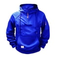 thumbnail image 1 of Kukoosong Big & Tall Men's Zip-Up Hoodie Casual Solid Color Long Sleeve Pullover Streetwear with Arm Pocket, 1 of 3