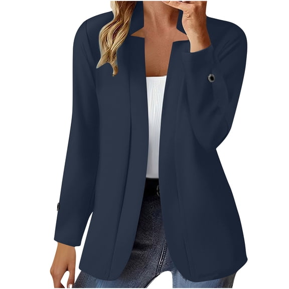 Kukoosong Blazers for Women Business Casual Long Sleeve Open Front Suit Jackets Cardigan Jacket with Pockets