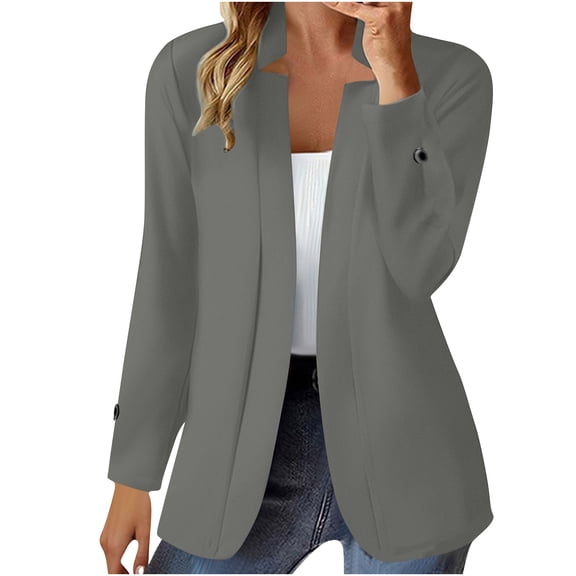 Kukoosong Blazers for Women Business Casual Long Sleeve Open Front Suit Jackets Cardigan Jacket with Pockets