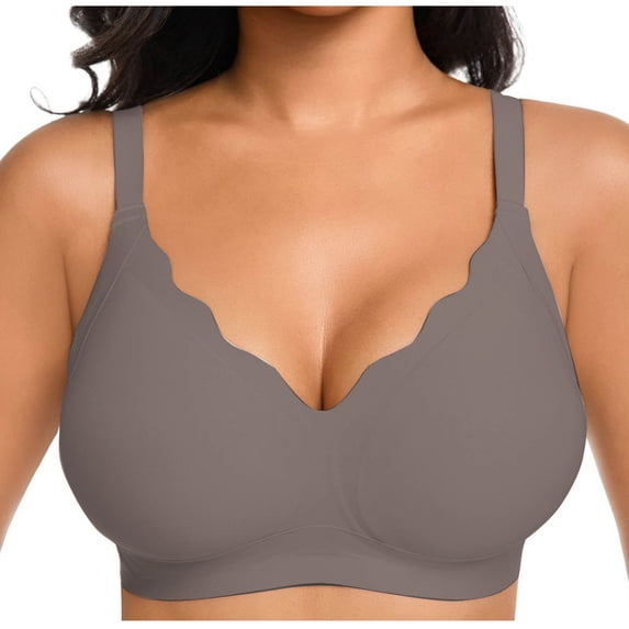 Kukoosong Bralette Bras for Women Fashion Plus Size Women's Thin Bra without Rims Gathering Breathable Underwear Daily Bras, Sizes 3XL