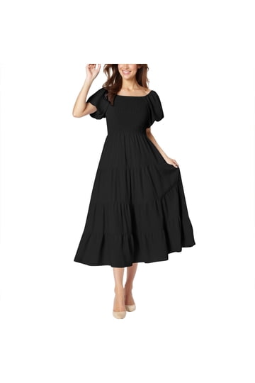 black tea length dress formal Lily Black Tie Shoulder Formal Maxi Dress - US 8 main image 1