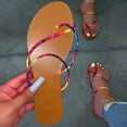 thumbnail image 1 of Kukoosong Dressy Summer Womens Sandals Flip Flops Ladies Fashion Casual Pinch Open Toe Platforms Sandals Beach Shoes Multicolor Size 41, 1 of 5
