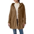 thumbnail image 1 of Kukoosong Fleece Jackets, Women Causal Long Sleeve Hooded Jacket, Oversized Winter Ziper Fuzzy Sweatshirts Coat, Fall Outfits Fashion Coat with Pockets, 1 of 7