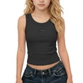 thumbnail image 1 of Kukoosong Girls' Ribbed Crop Tank Top, Sleeveless Fitted Cami for Kids, Summer Casual Wear Breathable Stretchy Basic Vest, 1 of 8