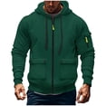 thumbnail image 1 of Kukoosong Hoodie for Men Lightweight Full-Zip Sweatshirt Coat Casual Long Sleeve Sports Hooded Jacket with Multi-Pockets, 1 of 3