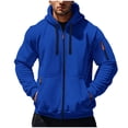 thumbnail image 1 of Kukoosong Hoodie for Men Lightweight Full-Zip Sweatshirt Coat Casual Long Sleeve Sports Hooded Jacket, 1 of 6
