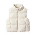 thumbnail image 1 of Kukoosong Kids Stand Collar Corduroy Puffer Vest, Sleeveless Full Zip Padded Gilet with Side Pockets, Toddler Boys Girls Fall Winter Warm Lightweight Layering Outerwear for Daily Wear, 1 of 7