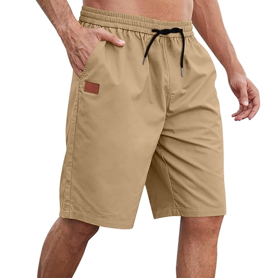 Kukoosong Men's Athletic Shorts with Pockets Elastic Waist Drawstring Summer Outdoor Casual Sports Shorts Gym Running Workout Shorts