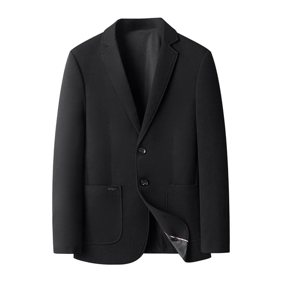 Kukoosong Men's Business Suit Jacket Elegant Two-Button Blazers Suit Slim Fit Tweed Windbreaker Jacket