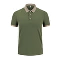 thumbnail image 1 of Kukoosong Men's Casual Short Sleeve Polo Shirt Solid Color Turn-Down Collar Office Wear Shirt Men Golf T Shirt Casual Workout Tops, 1 of 6