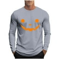 thumbnail image 1 of Kukoosong Men's Halloween T-Shirts Casual Crew Neck Long Sleeve Tops Athletic Wear Graphic Blouse Top, 1 of 5