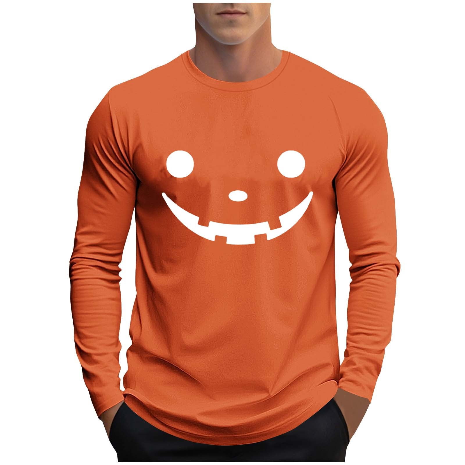 Fashion Crew Neck Long Sleeve Halloween Casual Regular T-Shirt