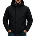 Zip Button Snap Kukoosong Men's Hooded Hardshell Jacket, Full Zip Snap Button ...