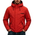 Zip Button Snap Kukoosong Men's Hooded Hardshell Jacket, Full Zip Snap Button ...