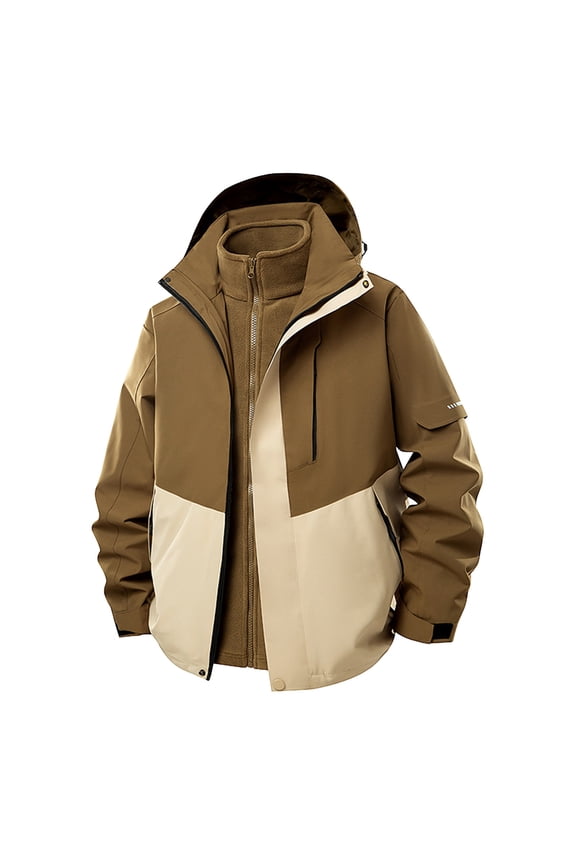 Men's Hooded Softshell Jacket Waterproof Lightweight Windbreaker Outdoor Climb Rain Jacket