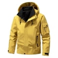 thumbnail image 1 of Kukoosong Men's Hooded Softshell Jacket Waterproof Lightweight Windbreaker Outdoor Workwear Jacket with Multiple-Pockets, 1 of 5