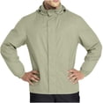 thumbnail image 1 of Kukoosong Men's Lightweight Bomber Jacket Causal Outdoor Zipper Windbreaker Waterproof Hooded Jacket, 1 of 6