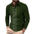 thumbnail image 1 of Kukoosong Men's Long Sleeve Polo Shirts Casual Collared Plaid Print Sweatshirt Fall Fashion Button Tops, 1 of 5