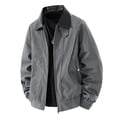 thumbnail image 1 of Kukoosong Men's Motorcycle Jacket Windproof Lapel Collar Motorbike Riding Jacket, 1 of 4