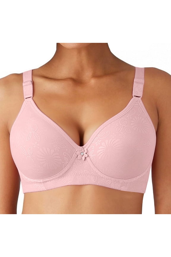 Minimizer Bras for Women Fashion Elderly Women's Wireless Bra Plus Size C-Cup Seamless Everyday Bra, Sizes 36BC