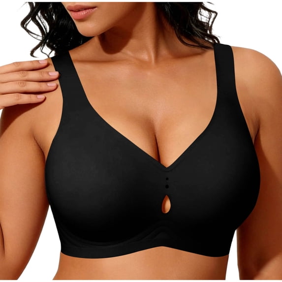 Kukoosong Plus Size Bras for Women Fashion Women's Solid Color Seamless Lifting Soft Support Bra Everyday Bras, Sizes M