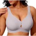 thumbnail image 1 of Kukoosong Plus Size Bras for Women Fashion Women's Solid Color Seamless Lifting Soft Support Bra Everyday Bras, Sizes XXL, 1 of 6